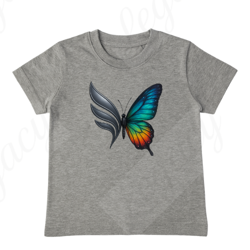 Set Kinder Sweatshirt Grau+T-Butterfly Legacy-Kinder Sweatshirt-Hochwertiger DTF Print/Weiche Baumwolle - Adi-Alex-Legacy