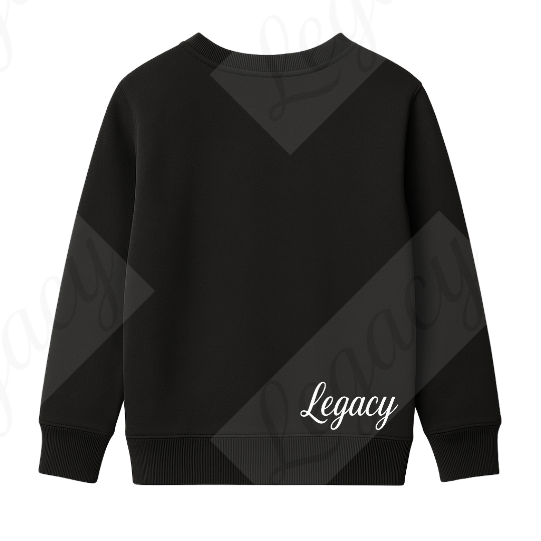 Moon Panther Schwarz -Kinder Sweatshirt-Hochwertiger DTF Print/Weiche Baumwolle 134-161 - Adi-Alex-Legacy