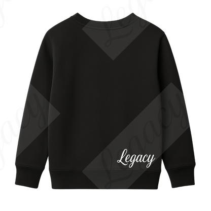 Moon Panther Schwarz -Kinder Sweatshirt-Hochwertiger DTF Print/Weiche Baumwolle 134-161 - Adi-Alex-Legacy