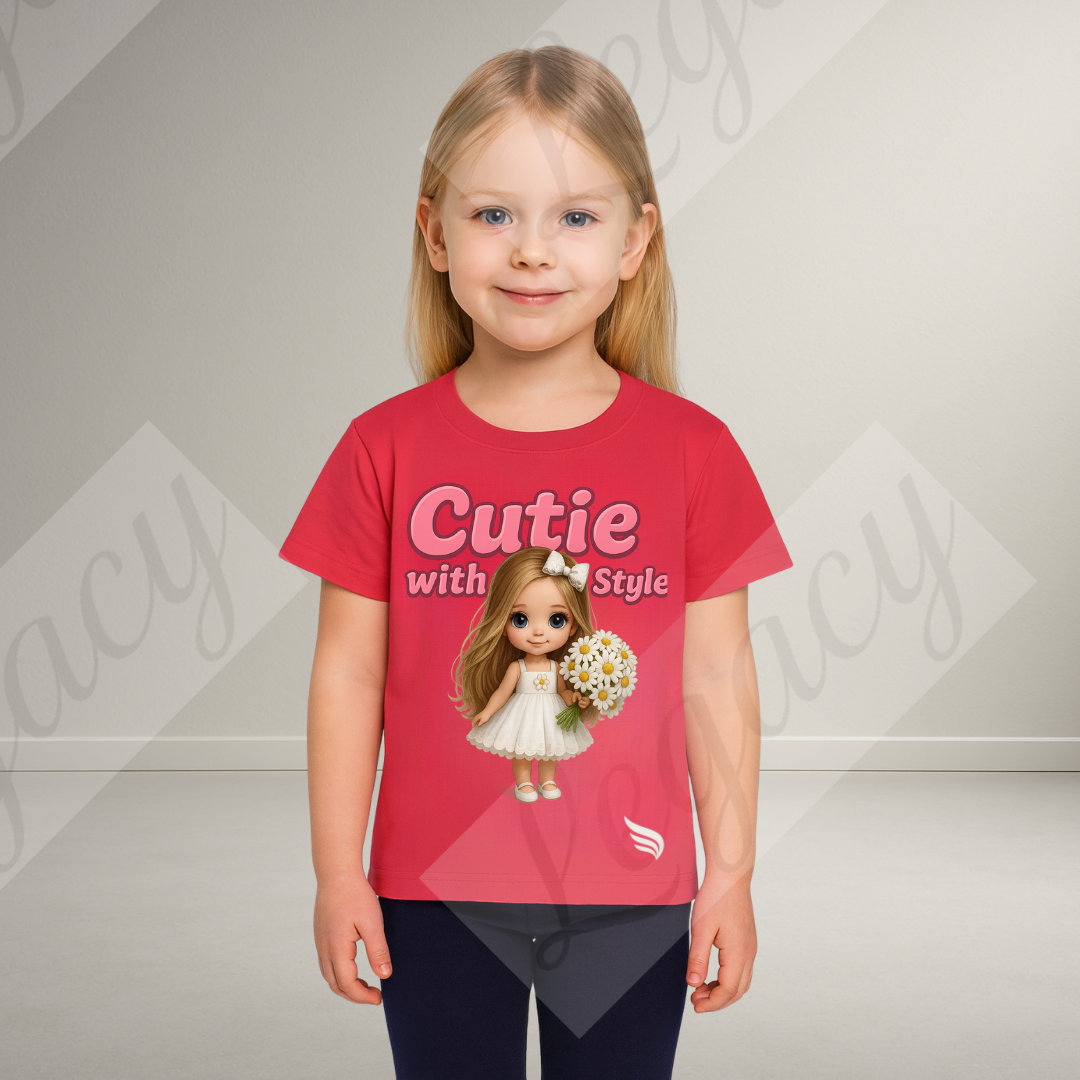 Cutie with Style-Kinder T-Shirt-Hochwertiger DTF Print/Größen 86-128 - Adi-Alex-Legacy