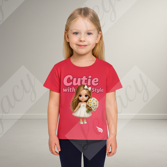 Cutie with Style-Kinder T-Shirt-Hochwertiger DTF Print/Größen 86-128 - Adi-Alex-Legacy