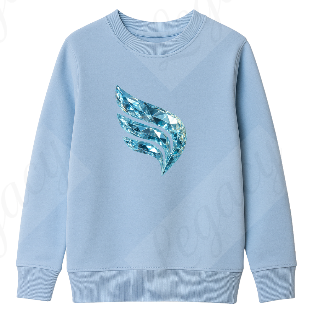 Set Kinder Sweatshirt Blau+T-Shirt Diamond Legacy--Hochwertiger DTF Print/Weiche Baumwolle - Adi-Alex-Legacy