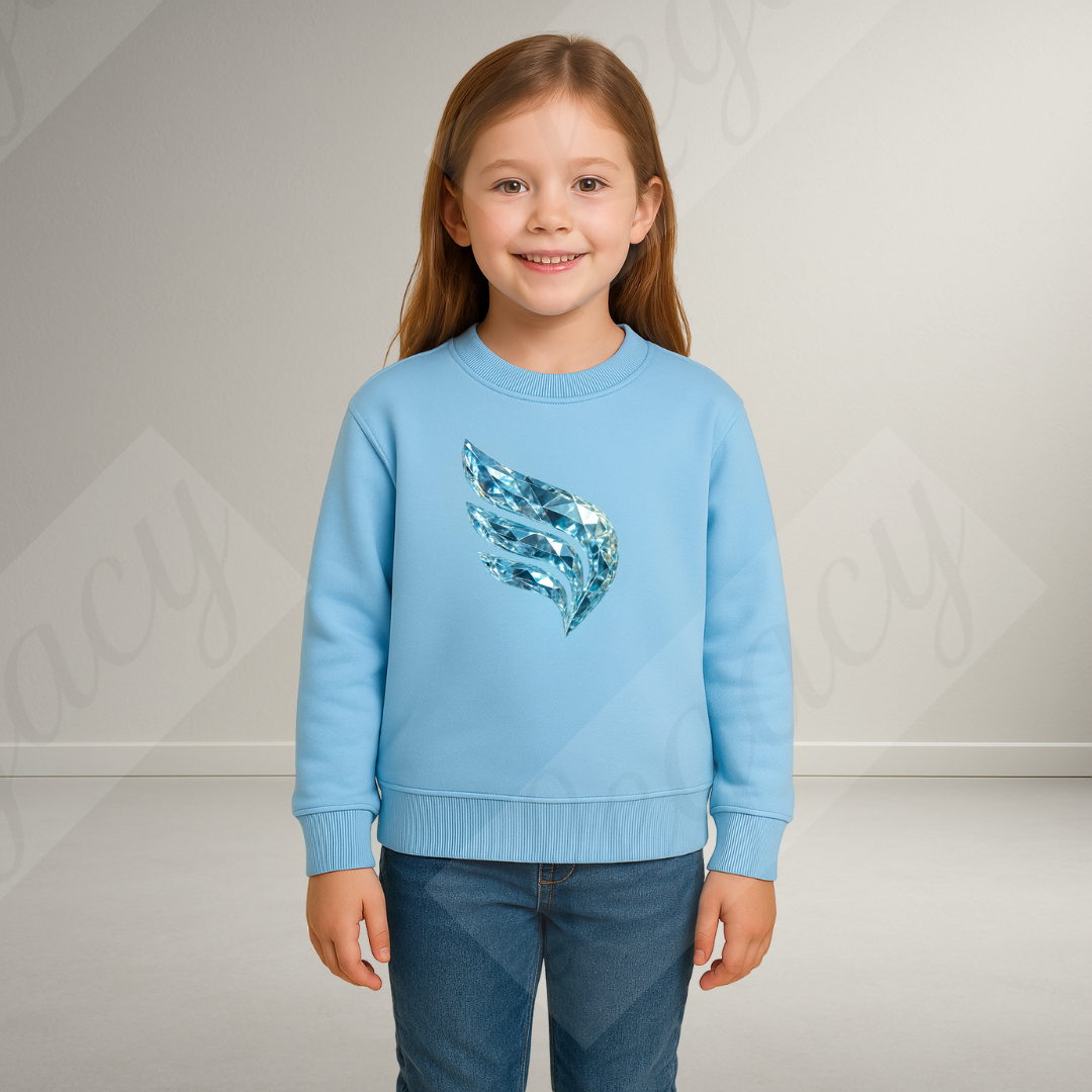 Set Kinder Sweatshirt Blau+T-Shirt Diamond Legacy--Hochwertiger DTF Print/Weiche Baumwolle - Adi-Alex-Legacy