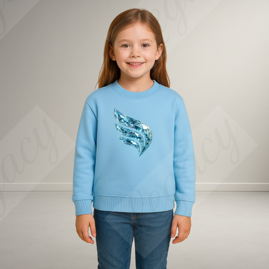 Set Kinder Sweatshirt Blau+T-Shirt Diamond Legacy--Hochwertiger DTF Print/Weiche Baumwolle - Adi-Alex-Legacy