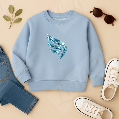 Set Kinder Sweatshirt Blau+T-Shirt Diamond Legacy--Hochwertiger DTF Print/Weiche Baumwolle - Adi-Alex-Legacy