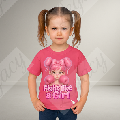 Fight like a Girl-Kinder T-Shirt-Hochwertiger DTF Print/Größen 86-128 - Adi-Alex-Legacy