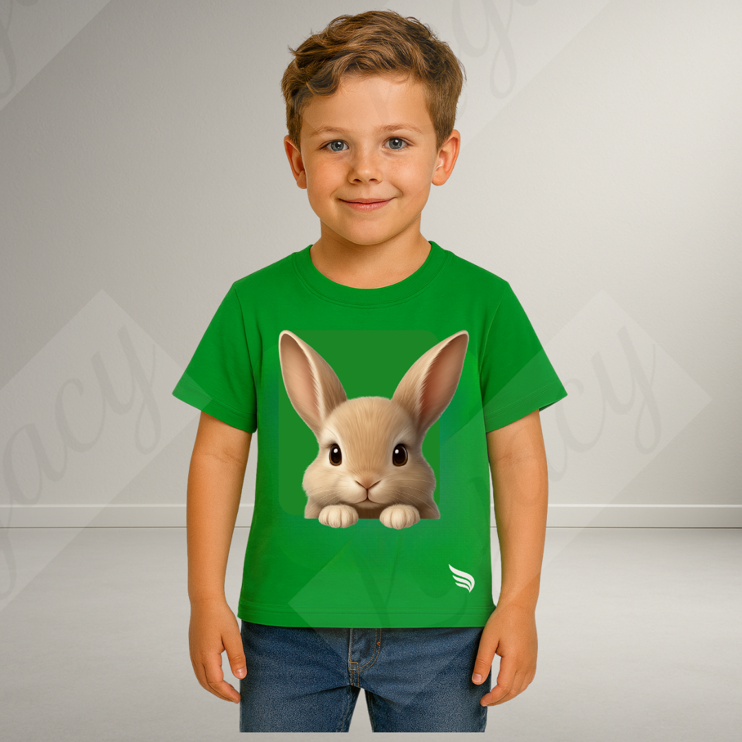 Hase-Kinder T-Shirt.Hochwertiger DTF Print/Größen 86-128 - Adi-Alex-Legacy