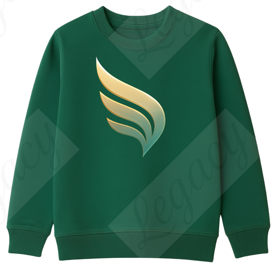 Legacy Angel Grün-Kinder Sweatshirt-Hochwertiger DTF Print/Weiche Baumwolle - Adi-Alex-Legacy