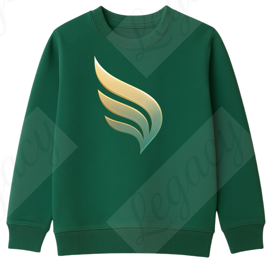 Legacy Angel Grün-Kinder Sweatshirt-Hochwertiger DTF Print/Weiche Baumwolle - Adi-Alex-Legacy