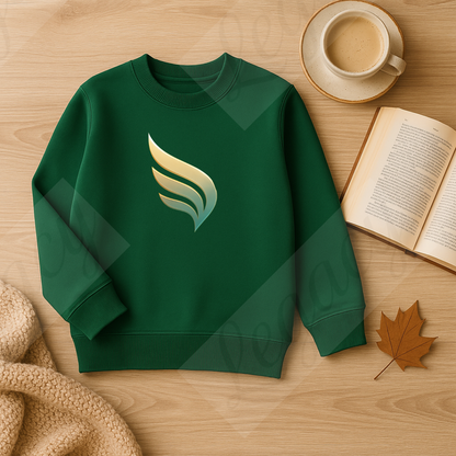 Legacy Angel Grün-Kinder Sweatshirt-Hochwertiger DTF Print/Weiche Baumwolle - Adi-Alex-Legacy