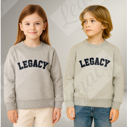 Legacy Grau-Kinder Sweatshirt-Hochwertiger DTF Print/Weiche Baumwolle - Adi-Alex-Legacy