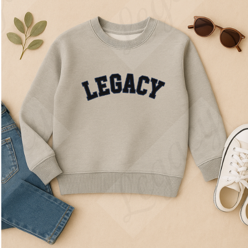 Legacy Grau-Kinder Sweatshirt-Hochwertiger DTF Print/Weiche Baumwolle - Adi-Alex-Legacy