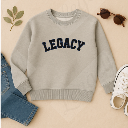 Legacy Grau-Kinder Sweatshirt-Hochwertiger DTF Print/Weiche Baumwolle - Adi-Alex-Legacy