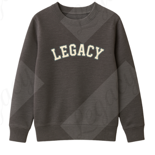 Legacy Dunkel Grau-Kinder Sweatshirt-Hochwertiger DTF Print/Weiche Baumwolle - Adi-Alex-Legacy