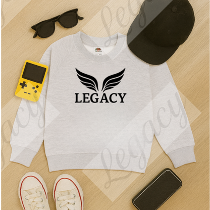 Legacy Original Hell Grau -Kinder Sweatshirt-Hochwertiger DTF Print/Weiche Baumwolle - Adi-Alex-Legacy