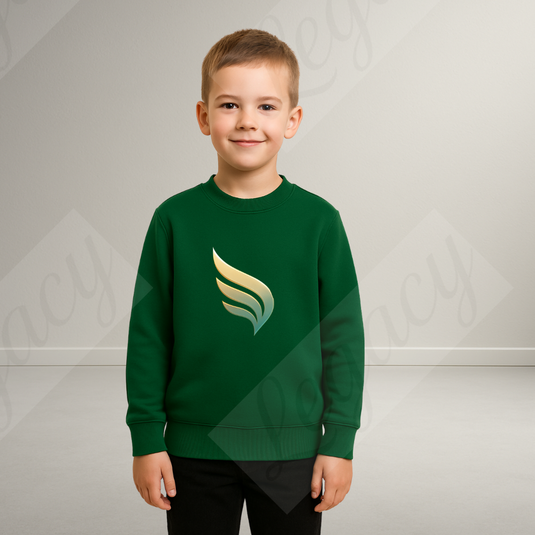 Legacy Angel Grün-Kinder Sweatshirt-Hochwertiger DTF Print/Weiche Baumwolle - Adi-Alex-Legacy