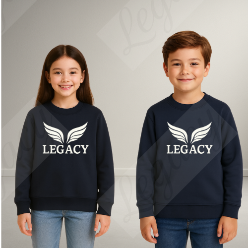 Legacy Original Dunkel Blau -Kinder Sweatshirt-Hochwertiger DTF Print/Weiche Baumwolle - Adi-Alex-Legacy