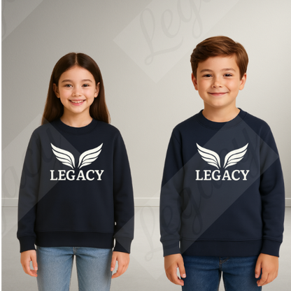 Legacy Original Dunkel Blau -Kinder Sweatshirt-Hochwertiger DTF Print/Weiche Baumwolle - Adi-Alex-Legacy