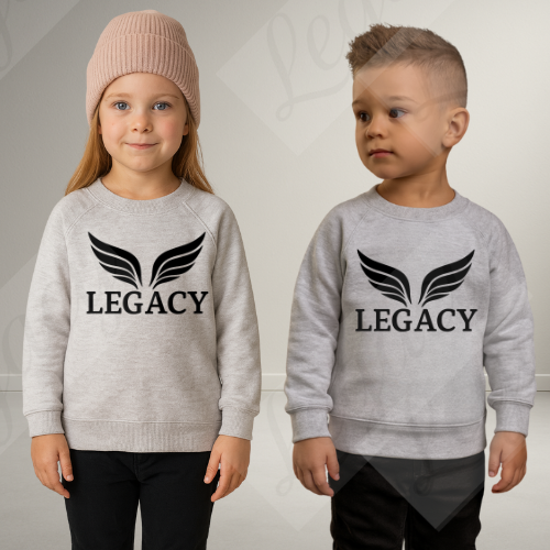 Legacy Original Hell Grau -Kinder Sweatshirt-Hochwertiger DTF Print/Weiche Baumwolle - Adi-Alex-Legacy