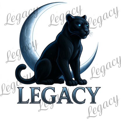 Moon Panther Schwarz -Kinder Sweatshirt-Hochwertiger DTF Print/Weiche Baumwolle 134-161 - Adi-Alex-Legacy