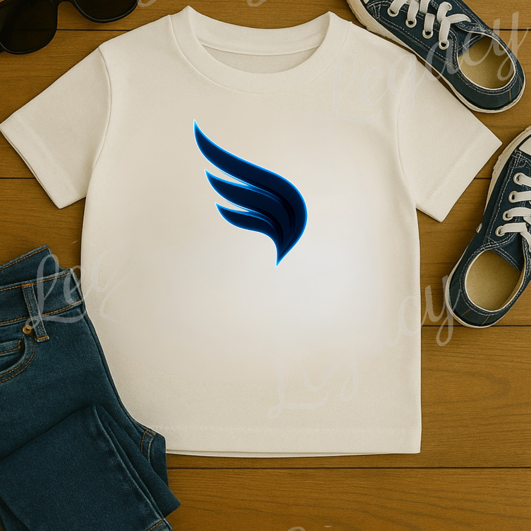 Set Kinder Sweatshirt Dunkel Blau-Weiß+T-Shirt Neon Legacy-Hochwertiger DTF Print/Weiche Baumwolle - Adi-Alex-Legacy