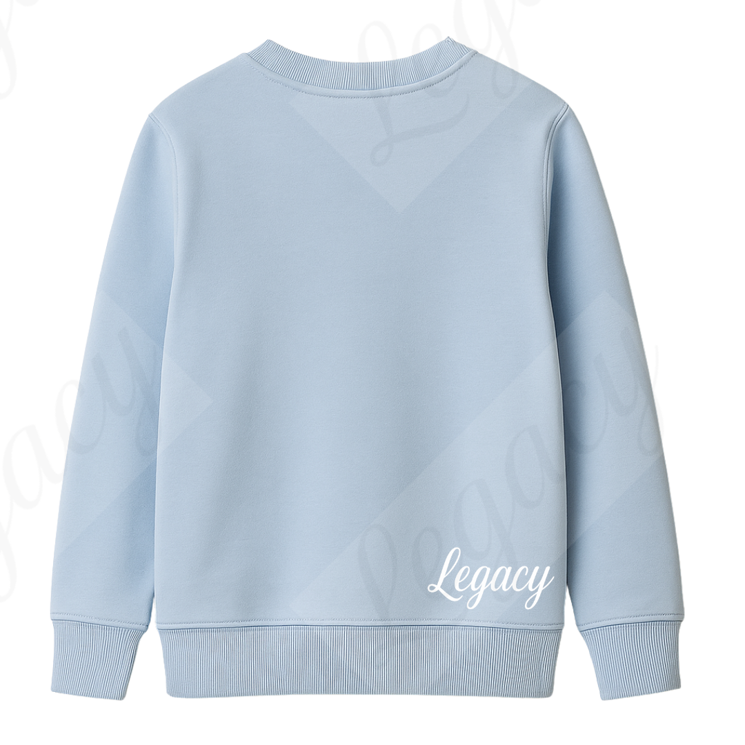 Set Kinder Sweatshirt Blau+T-Shirt Diamond Legacy--Hochwertiger DTF Print/Weiche Baumwolle - Adi-Alex-Legacy