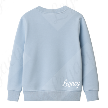 Creme Panther Hell Blau -Kinder Sweatshirt-Hochwertiger DTF Print/Weiche Baumwolle - Adi-Alex-Legacy