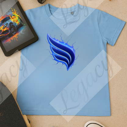 Power Legacy Blau-Kinder T-Shirt-Hochwertiger DTF Print/Größen 86-128 - Adi-Alex-Legacy
