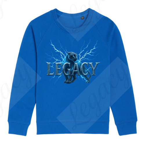 Power Legacy Blau -Kinder Sweatshirt-Hochwertiger DTF Print/Weiche Baumwolle - Adi-Alex-Legacy