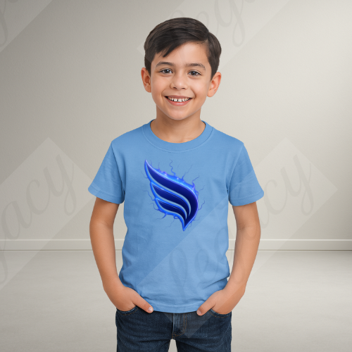 Power Legacy Blau-Kinder T-Shirt-Hochwertiger DTF Print/Größen 86-128 - Adi-Alex-Legacy