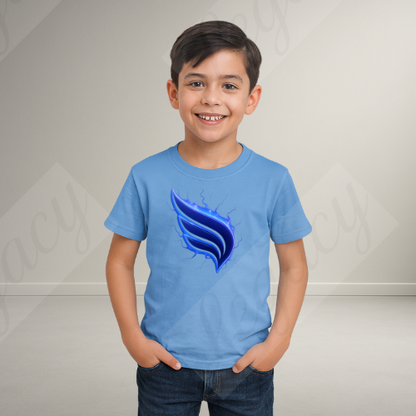 Power Legacy Blau-Kinder T-Shirt-Hochwertiger DTF Print/Größen 86-128 - Adi-Alex-Legacy