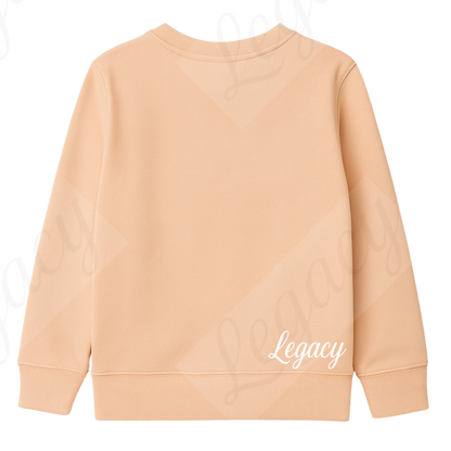 Metalic Rose Gold Legacy Sweatshirt Creamy Rosa -Hochwertiger DTF Print/Weiche Baumwolle - Adi-Alex-Legacy