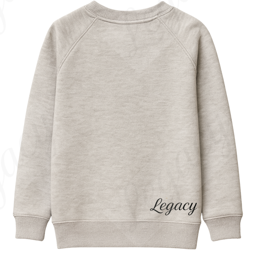 Legacy Original Hell Grau -Kinder Sweatshirt-Hochwertiger DTF Print/Weiche Baumwolle - Adi-Alex-Legacy