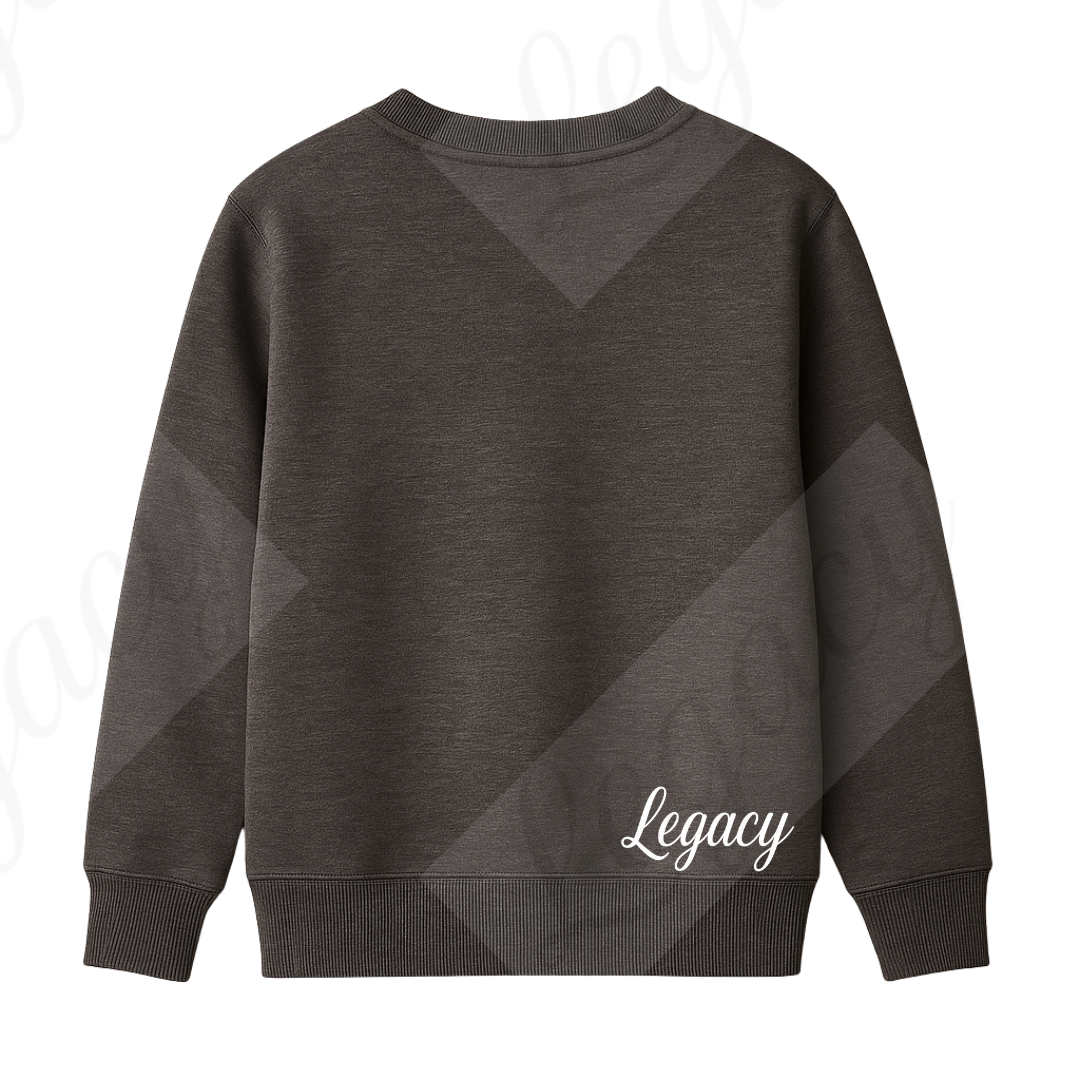 Legacy Original Dunkel Grau -Kinder Sweatshirt-Hochwertiger DTF Print/Weiche Baumwolle - Adi-Alex-Legacy