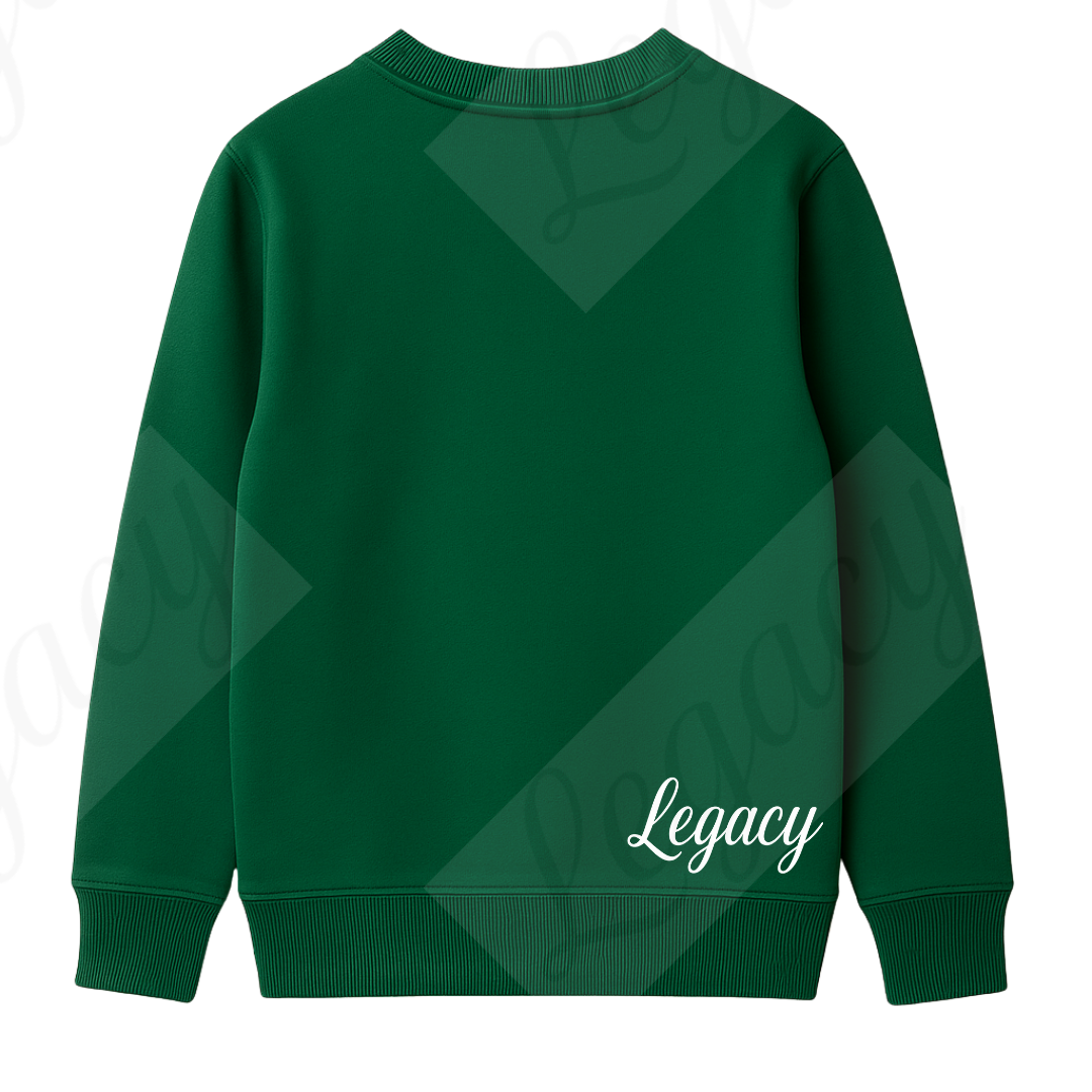 Legacy Angel Grün-Kinder Sweatshirt-Hochwertiger DTF Print/Weiche Baumwolle - Adi-Alex-Legacy
